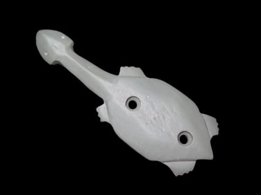 3 5/8" Long Turtle Effigy Slate Gorget, New York