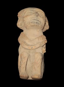 7" Pre-Columbian Aztec Style Human Effigy Statue, Solid, Mexico, #RK-P14