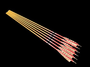 Lot of 6 Vintage / Antique Arrows for Recurve Bow