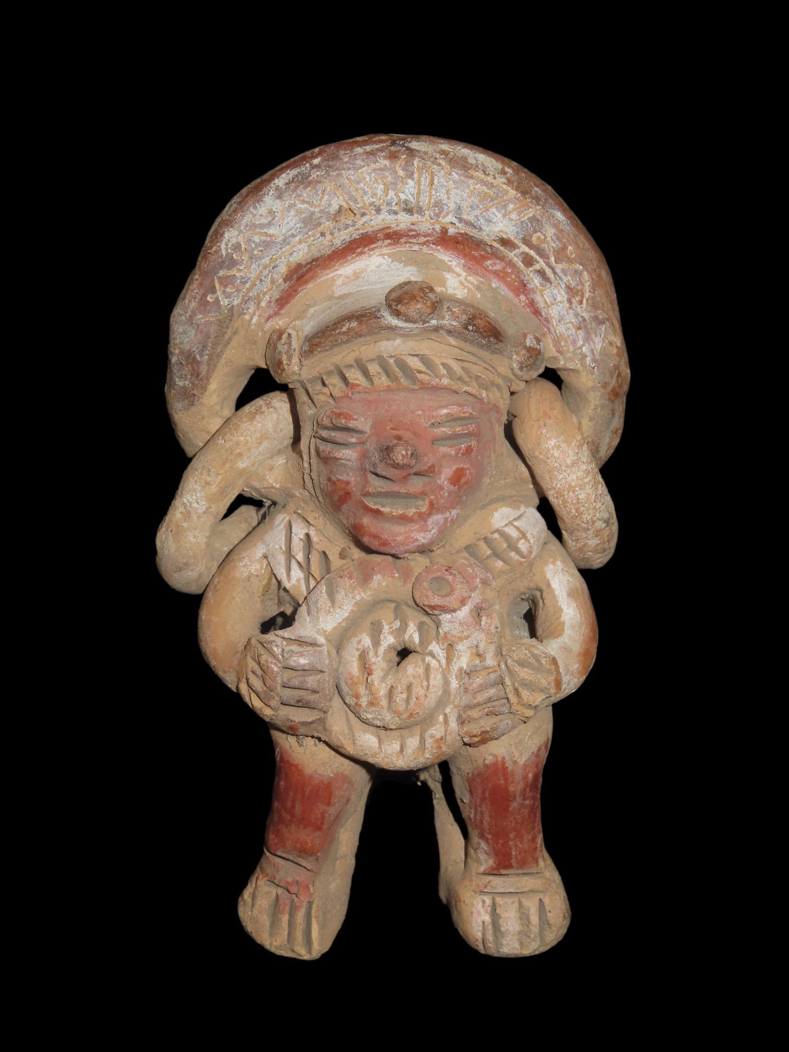4 3/4" Pre-Columbian Aztec Style Human Effigy Figure / Statue, Solid, Mexico, #RK-P23: 4 3/4" Pre-Columbian Aztec Style Human Effigy Figure / Statue, Solid, Mexico, #RK-P23