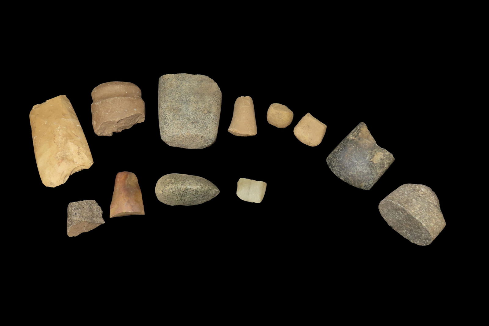 Lot of 12 Broken Axes & Celts found in St Charles County Missouri by Ron Knowles (1 of 3)