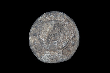 Pre-Columbian Calendar Effigy Pottery Figure, Mexico