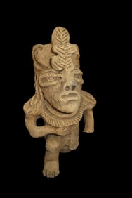 8" Pre-Columbian Aztec Style Human Effigy Figure, Solid, Mexico, #RK-P1