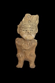 7 1/2" Pre-Columbian Aztec Style Human Effigy Figure, Solid, Mexico, #RK-P4