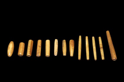 Lot of Drilled bone Beads from the Dakotas