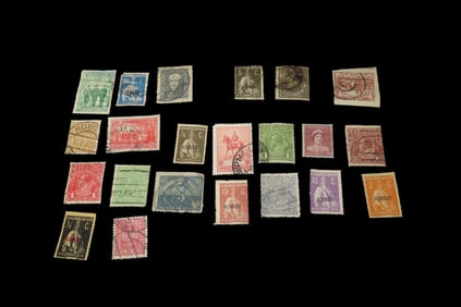 Lot of 25 Vintage Antique Stamps
