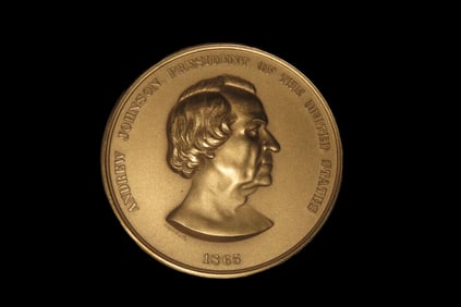 Vintage Large 3" Andrew Johnson Indian Peace Medal