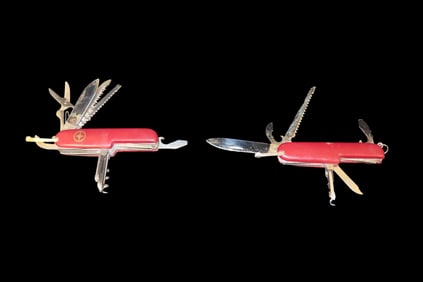 Pair of Swiss Army Knives, Hunting / Camping Knife