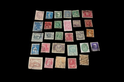 Lot of 28 Vintage Antique Stamps