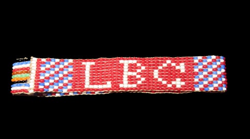 Antique Beaded Bracelet, Dated 1936, Tourist Trade, Southwest Native American Indian Made