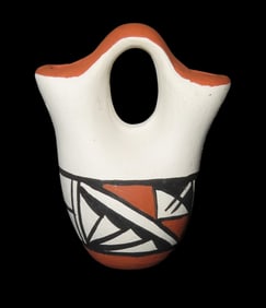 Vintage Acoma Pueblo Southwest Indian Pot, Native American Indian Pottery