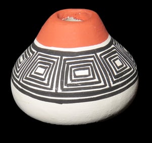 Vintage Acoma Pueblo Southwest Indian Pot, Native American Indian Pottery