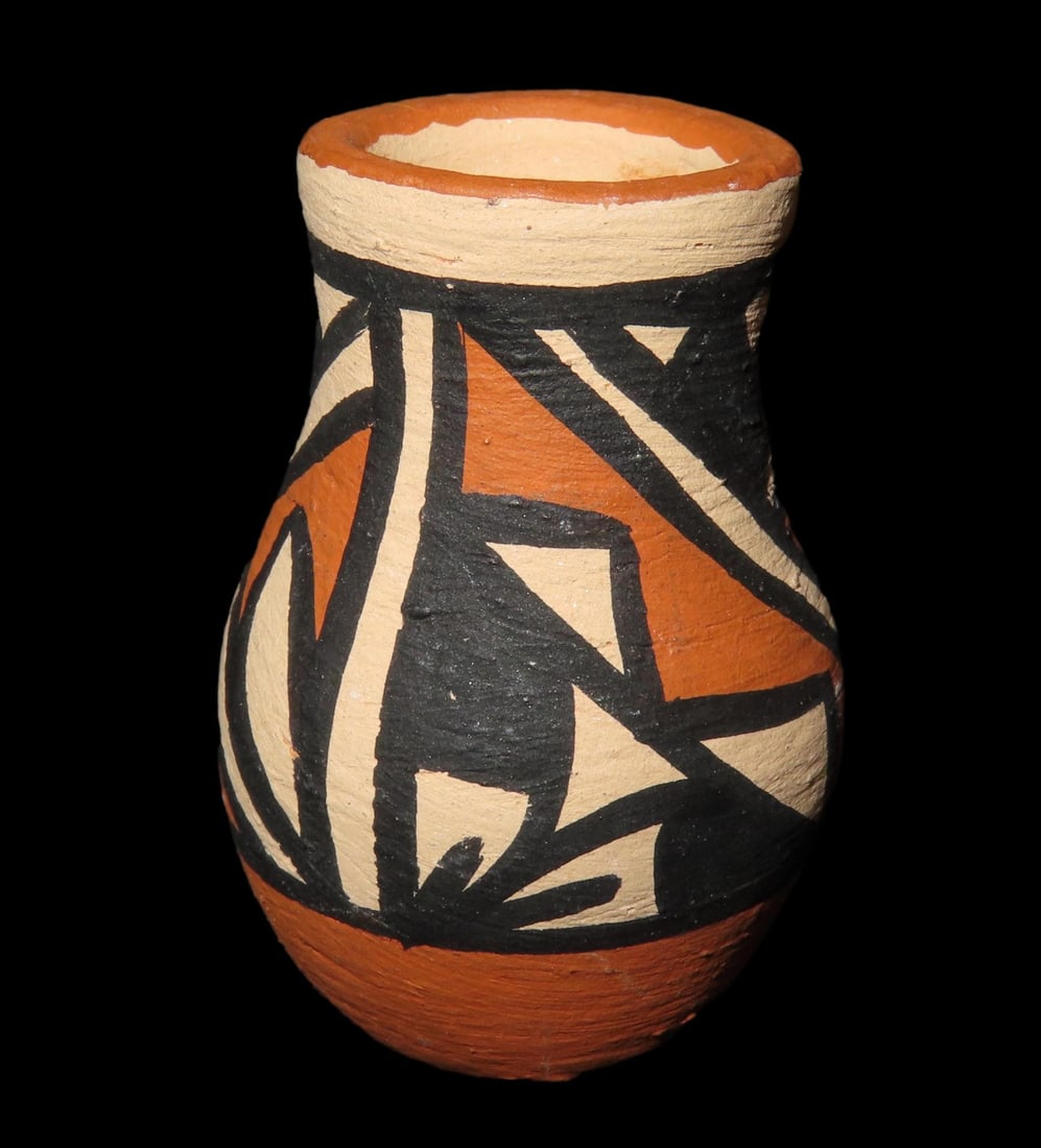 Vintage Acoma Pueblo Southwest Indian Pot, Native American Indian Pottery: Vintage Acoma Pueblo Southwest Indian Pot, Native American Indian Pottery