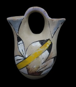 Vintage Acoma Pueblo Southwest Indian Pot, Native American Indian Pottery