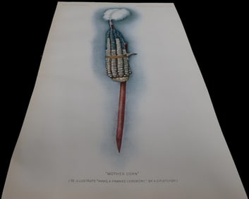 Original 1904 Pawnee Indian Print. Mother Corn