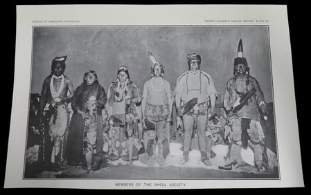 Lot of 5 Original 1906 Indian Prints, Pictures, Images. Members of the Shell Society
