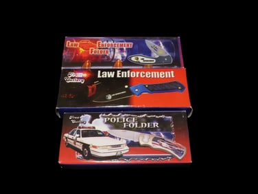 BRAND NEW Pocket Knife Lot, Police, Law Enforcement Series, All New in Box, Frost Cutlery