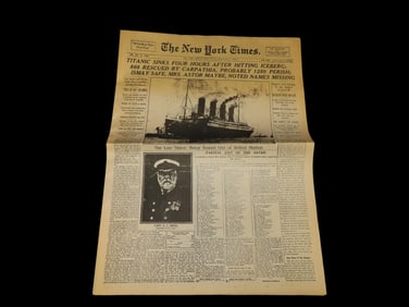 Historical 1912 New York Times Newspaper, Titanic Sinks, Full 40+ Page Paper full of Historical