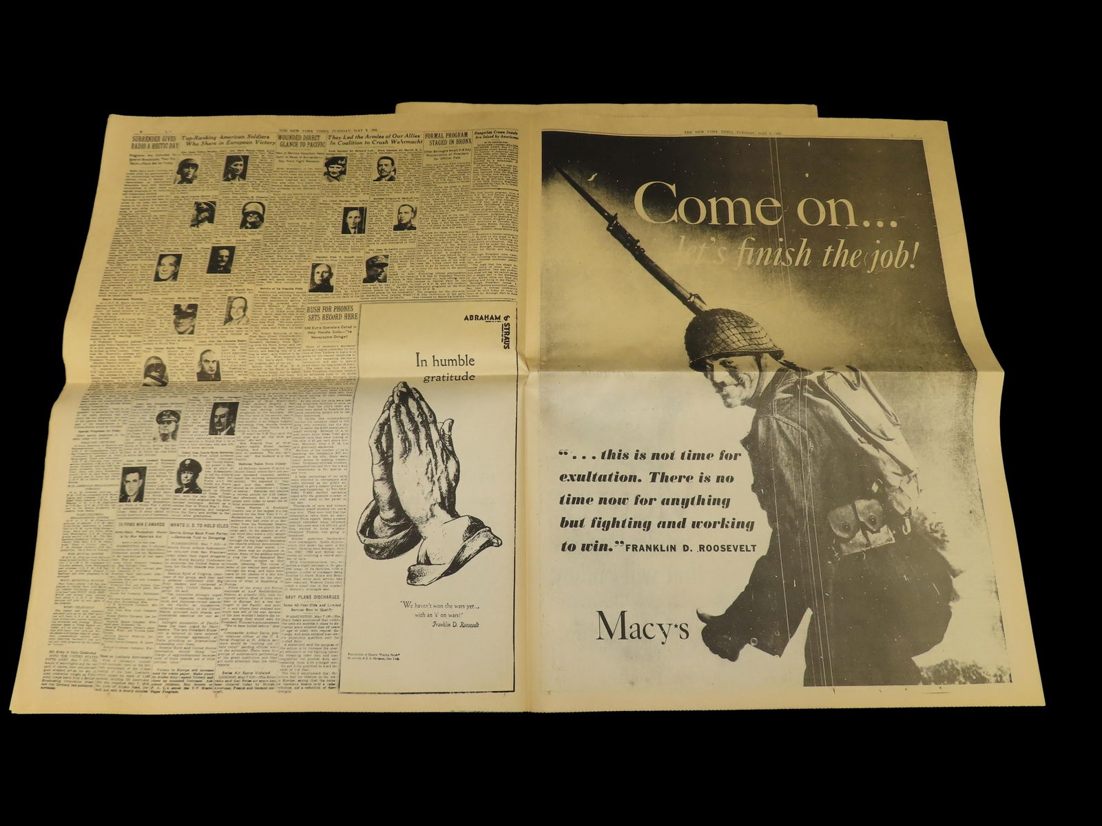 Historical 1945 New York Times Newspaper, WW2, The War is Over, Thick Full 40+ Page Paper full of: Historical 1945 New York Times Newspaper, WW2, The War is Over, Thick Full 40+ Page Paper full of Historical Info, Pics, Adds, Stories, Etc.