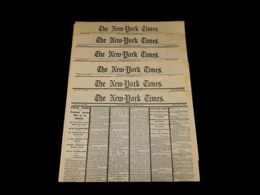 Historical 1862 Newspaper, The New York Times, Full Paper full of Historical Info, Pics, Adds,