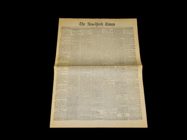 Historical 1876 Newspaper, The New York Times, Full Paper full of Historical Info, Pics, Adds,