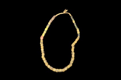 24" Sand Cast Trade Bead Necklace