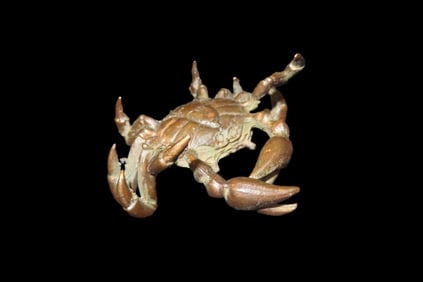 Antique Copper Crab, 3d Copper Life-Like Crab