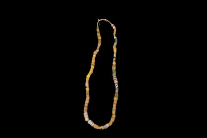 22" Sand Cast Trade Bead Necklace