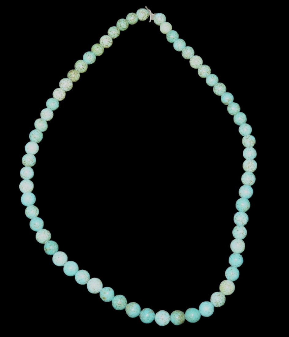 8" Strand of Pressed Turquoise Beads: 8" Strand of Pressed Turquoise Beads