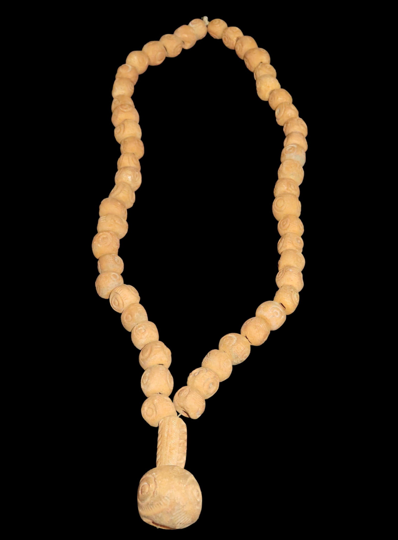 25" Pre Columbian Pottery Bead Necklace, Found in South America (1 of 10)