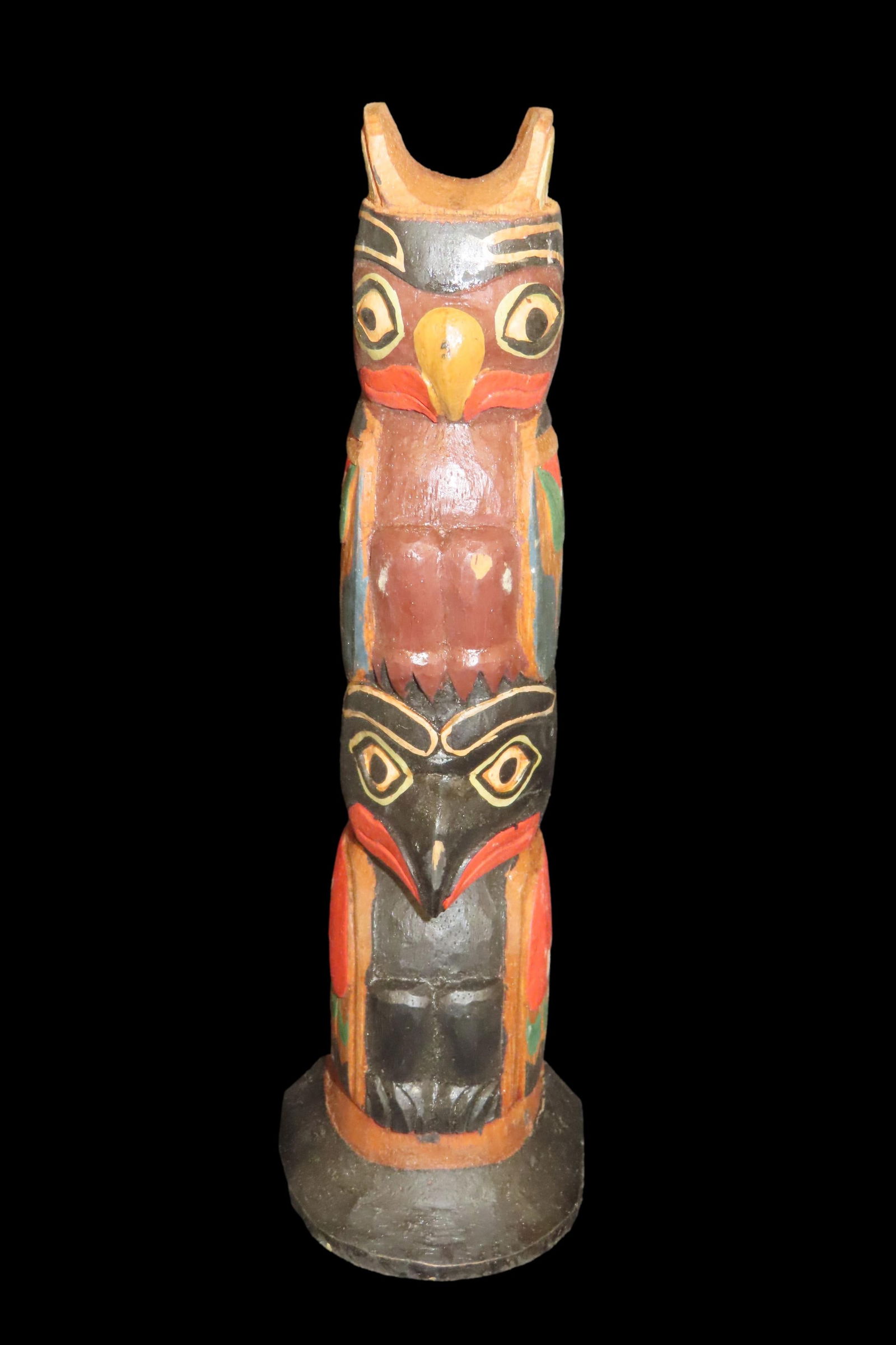 9 1/4 Colorful Totem Pole, From Northwest Coast (1 of 8)