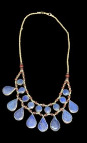 11 1/2" Antique Lapis Lazuli Necklace,From Southern Europe/ Western Asian