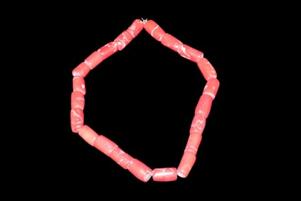 17 1/2" Strand Rare Fossilized Coral, from Tibet