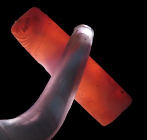 24" Pre-Columbian Strand of Red Banded Agate Tube Beads, Tairona Culture, South America