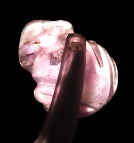 11/16" Pre-Columbian Fluorite Frog Effigy Pendant, from Guatemala