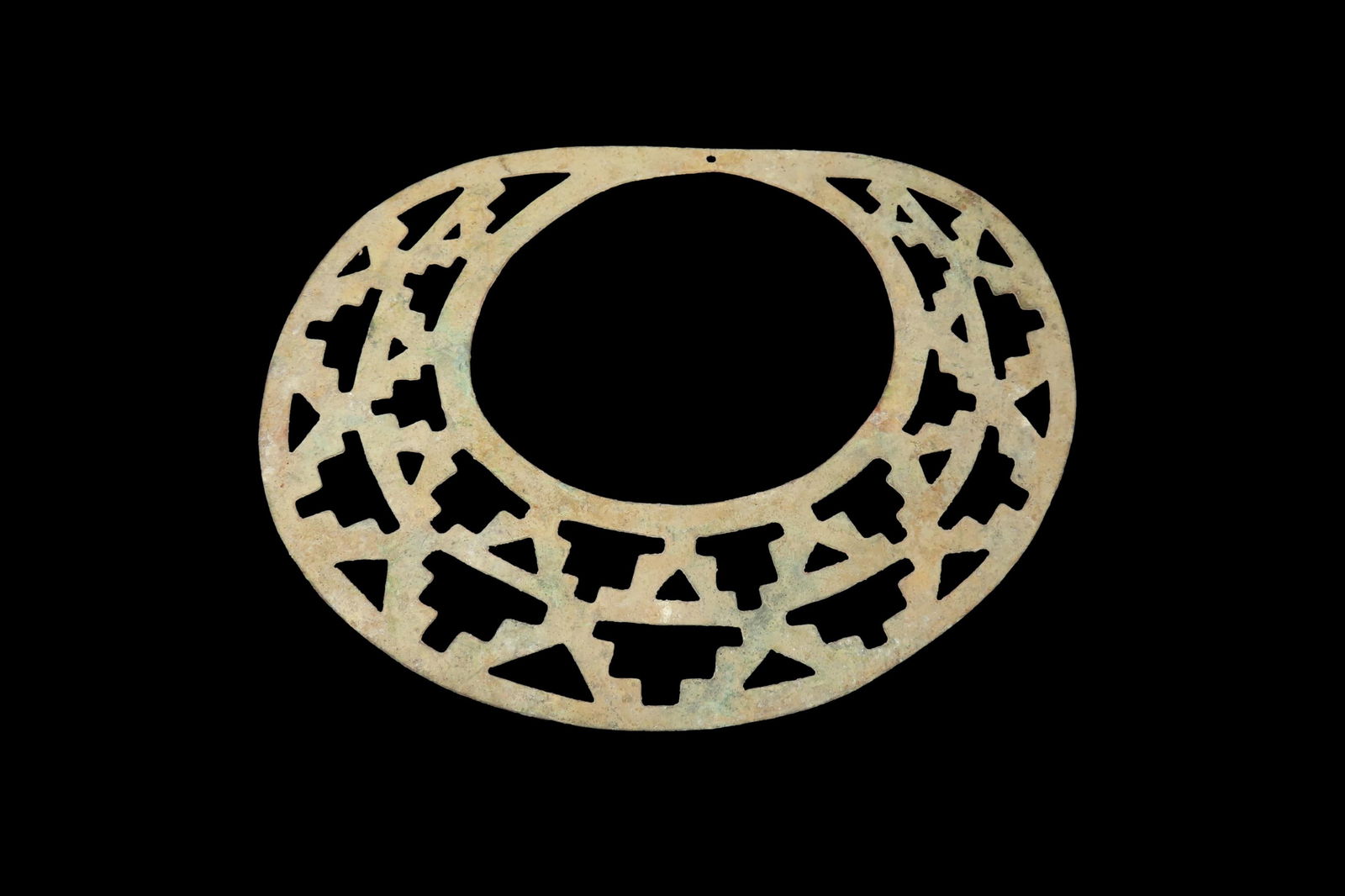 6 3/4" x 5" Pre-Columbian Copper Pendant, Motley COA, found in Peru, Ex Steve Barras Estate (1 of 9)