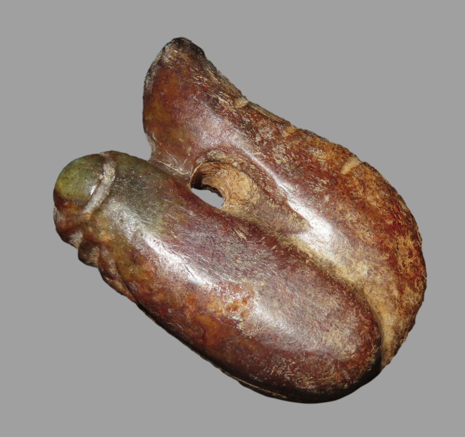 2" x 1 1/4" Hongshan Jade Cicada Effigy Carving/Pendant (1 of 9)