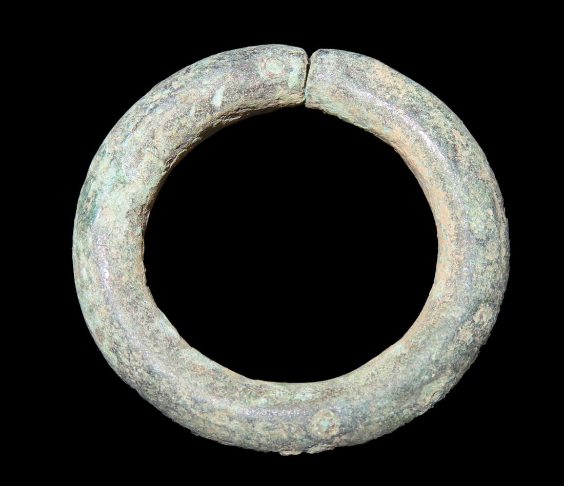 1" Rare African Yoruba Bronze "Currency" Ring, Nigeria, 17th-19th Century (1 of 6)