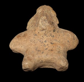 3 1/2" x 2" Pre-Columbian Colima Pottery "Gingerbread" Human Effigy Fragment, Vera Cruz MX, Ex Bill