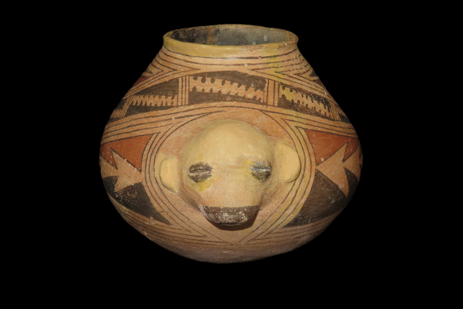 9" x 5" Antique Casas Grandes Polychrome Effigy Pottery Bowl, Ex Bill Heuter Collection (1 of 7)