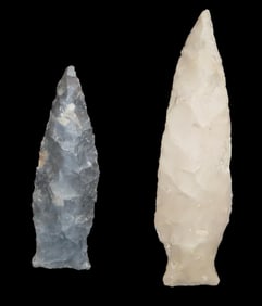 Set of 2 Nolan Pts, 3 1/2" & 2 1/2", Texas, Ex Cisco Gallery, Ex Bill Heuter Collections