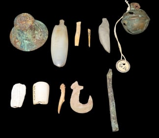 Grouping of 11 Relics/Artifacts found in Fort Snerling Wisconsin, Ex Bill Heuter Collection