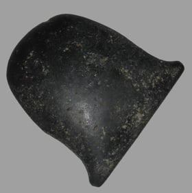 4 1/2" x 4 3/8" Pre-Columbian Colorful Hardstone Votive(Ceremonial)Hand Axe, Motley COA, from
