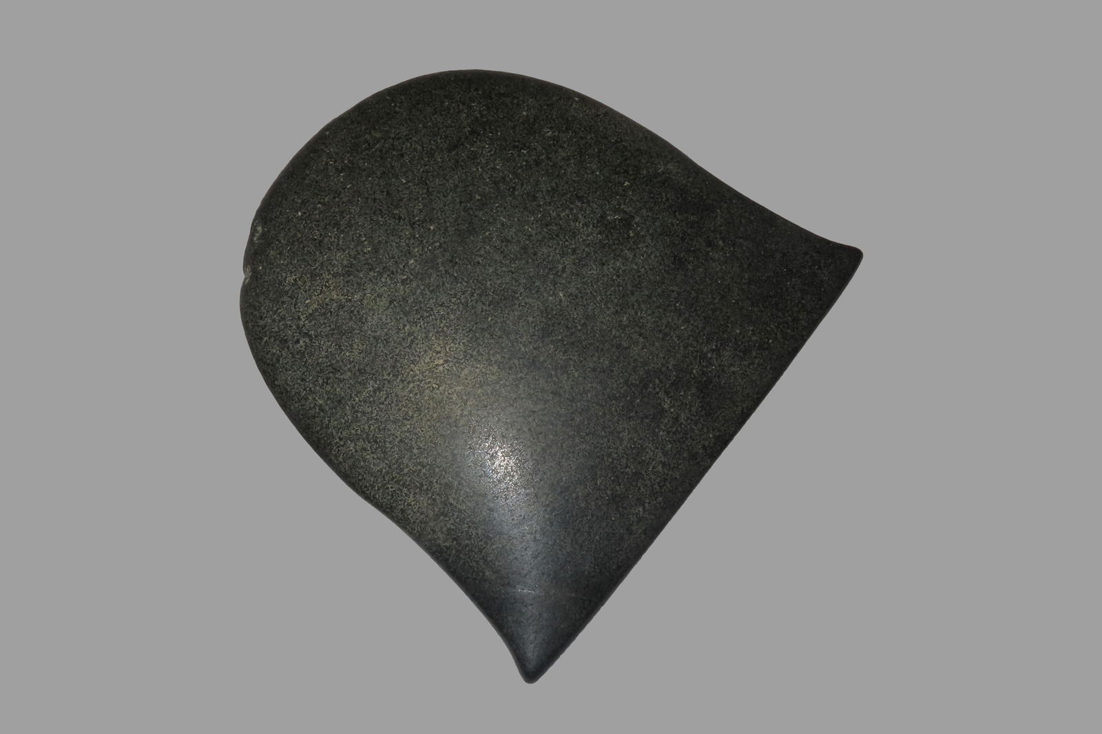 6 3/4" x 6 7/8" Pre-Columbian Black Colored Hardstone Votive(Ceremonial)Hand Axe, Motley COA, from (1 of 10)