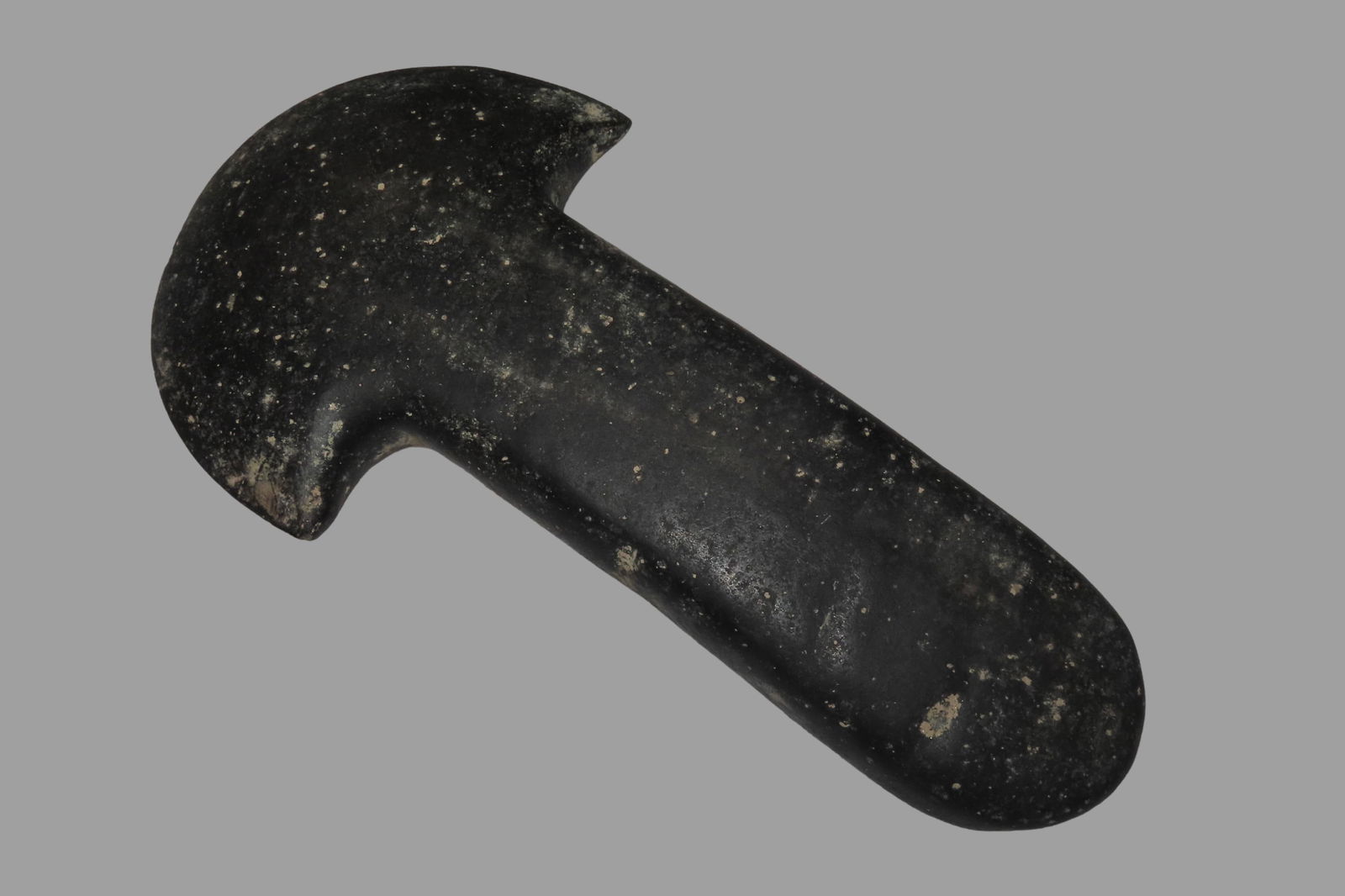 9 3/4" x 5 1/8" Pre-Columbian Votive(Ceremonial)Hand Axe, Motley COA, Made of Black Hardstone, from (1 of 10)