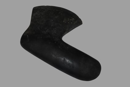 9 3/8" x 6 3/8" Pre-Columbian Hardstone Votive(Ceremonial)Hand Axe, Motley COA, from Ecuador,