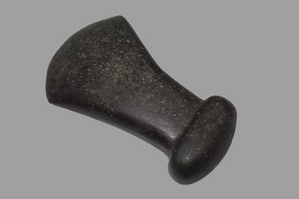 5 3/16" x 3 1/8" Pre-Columbian Colorful Hardstone Votive(Ceremonial)Hand Axe, Motley COA, from