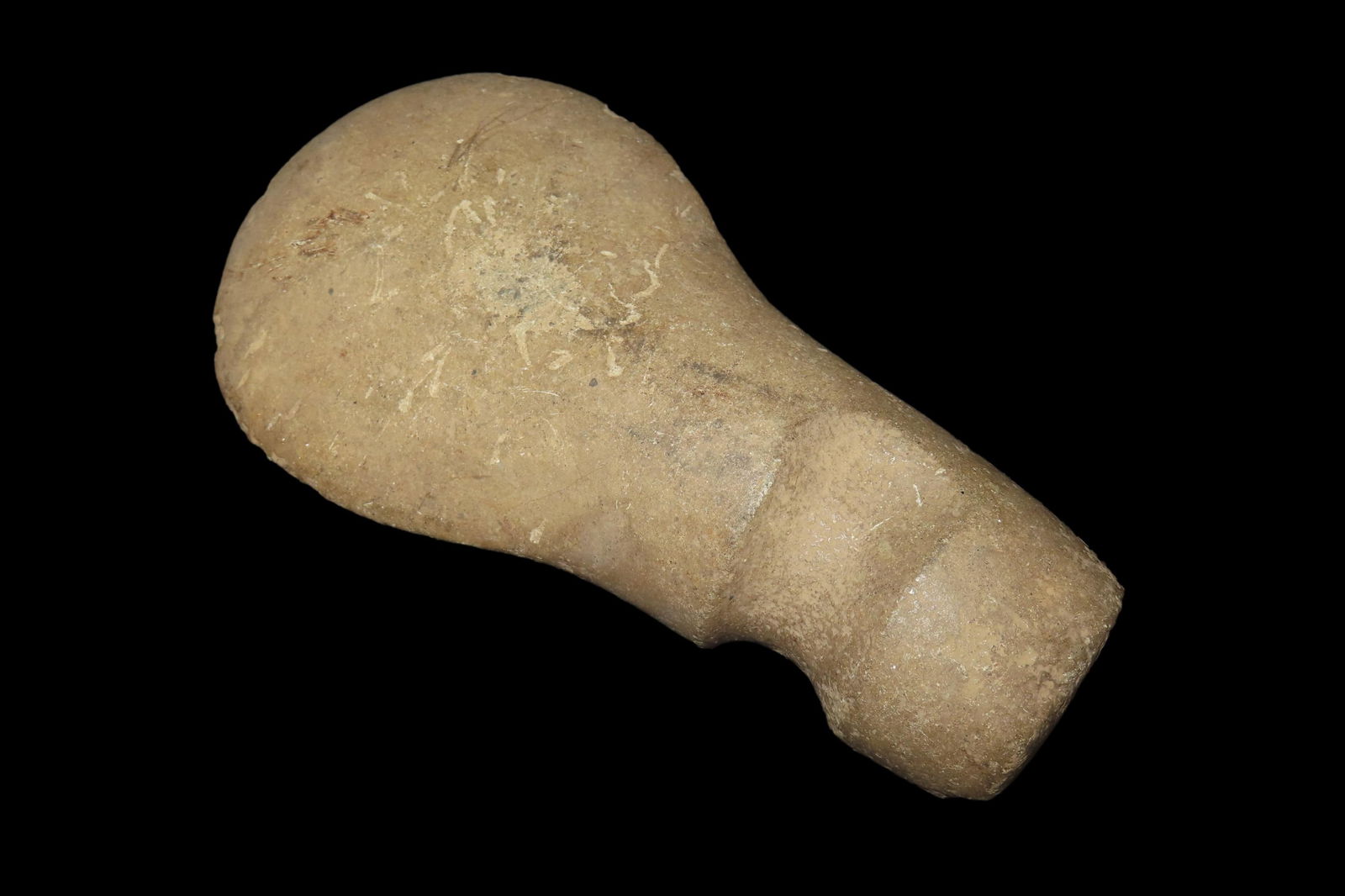 7 1/8" x 3 3/4" Pre-Columbian Axe, Motley COA, Made of Hardstone, from Ecuador, Ex Rich Atkins: 7 1/8" x 3 3/4" Pre-Columbian Axe, Motley COA, Made of Hardstone, from Ecuador, Ex Rich Atkins Collection
