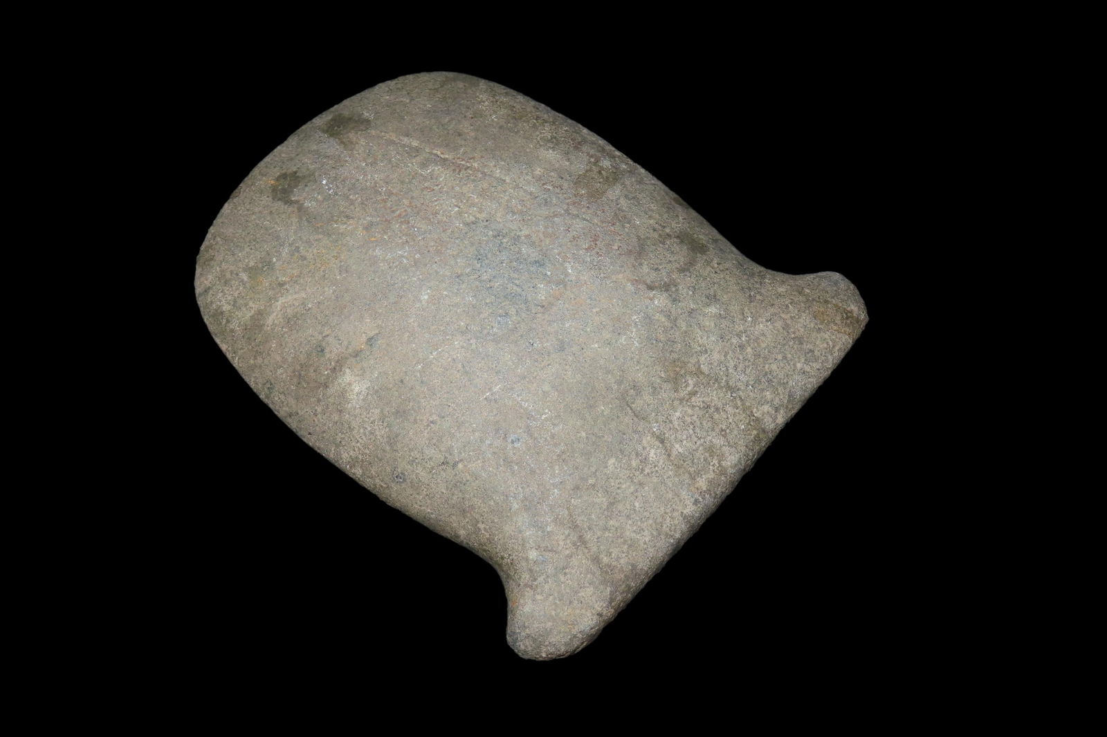 4 7/8" x 4 1/16" Pre-Columbian Colorful Hardstone Votive(Ceremonial)Hand Axe, Motley COA, from: 4 7/8" x 4 1/16" Pre-Columbian Colorful Hardstone Votive(Ceremonial)Hand Axe, Motley COA, from Ecuador, Valdivian Period, Ex Rich Atkins Collection
