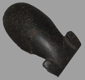 4 15/16" x 2 5/8" Pre-Columbian Colorful Hardstone Celt Head, Motley COA, from Ecuador, Ex Rich